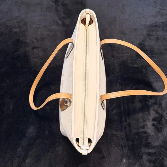 Coach Chalk Signature Horse & Carriage Leather Jacquard City Zip Tote Bag - Picture 10 of 12